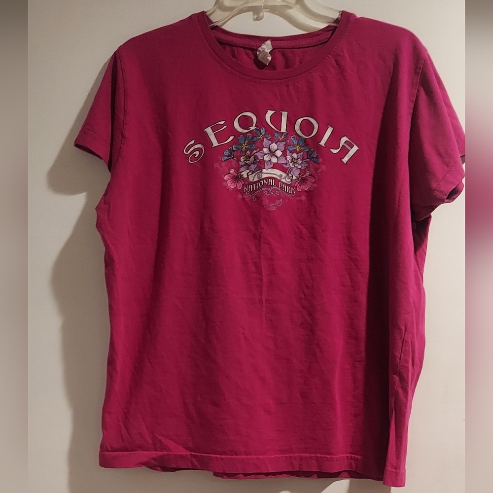 Vintage Sequoia National Park Pink T-Shirt